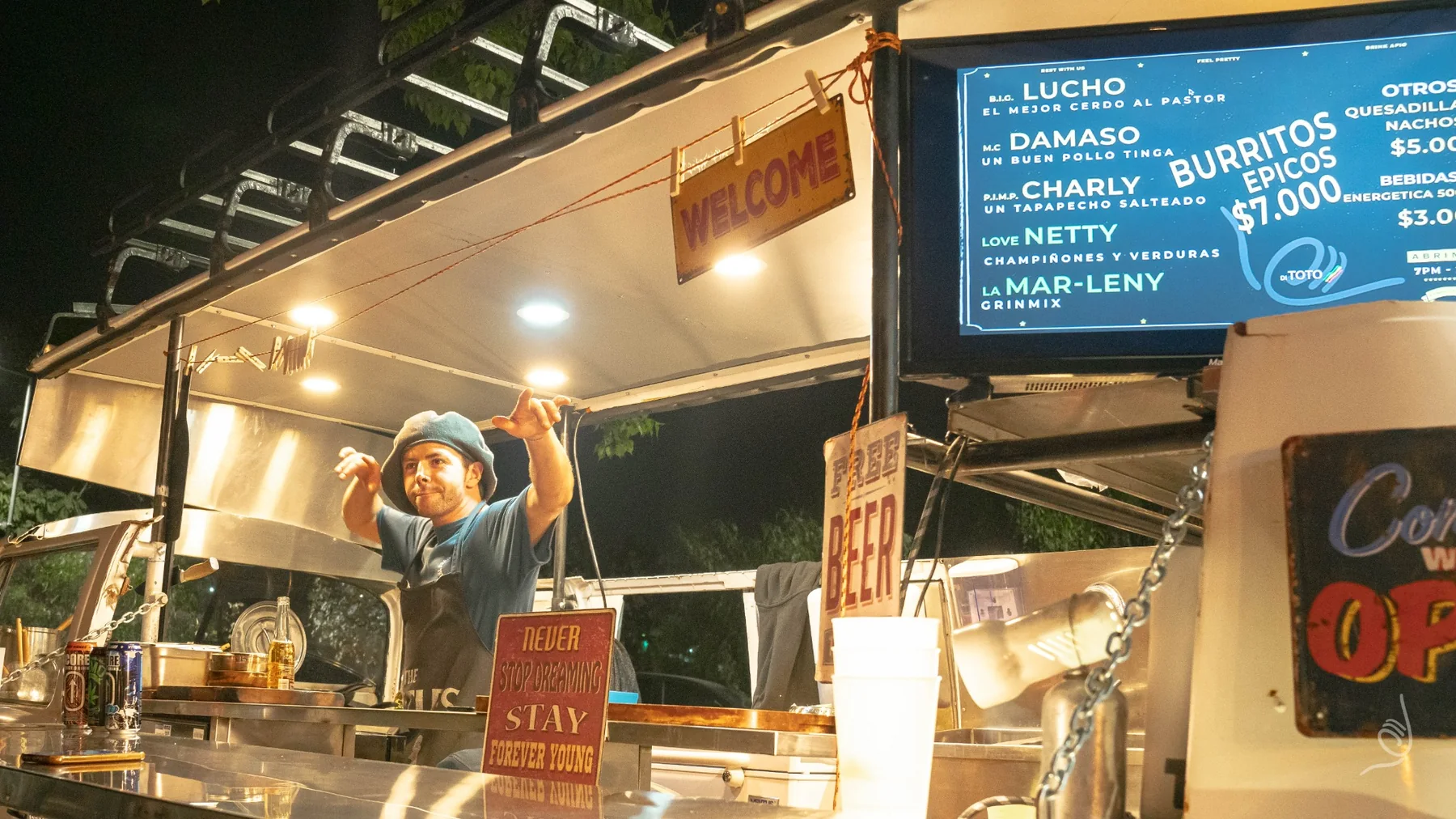 Operación nocturna desde la KOMBI